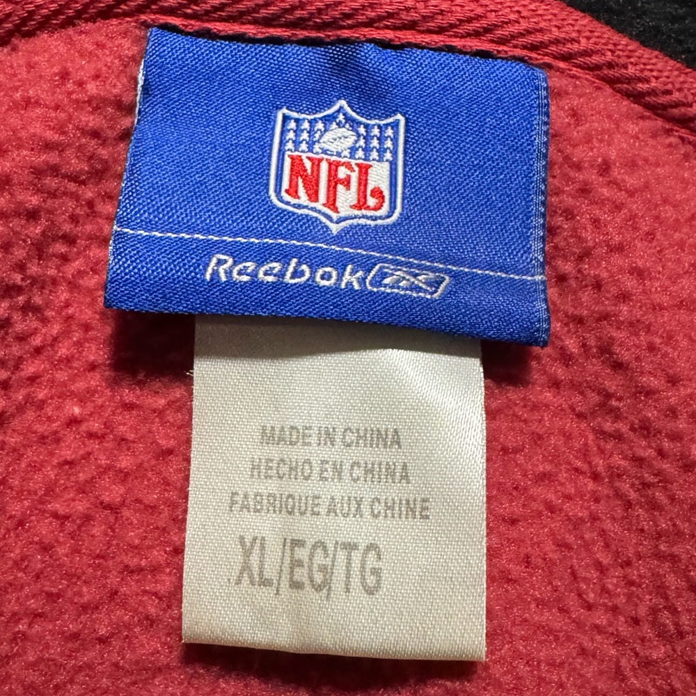 Reebok Red and Black NFL Fleece - Picture 3 of 3